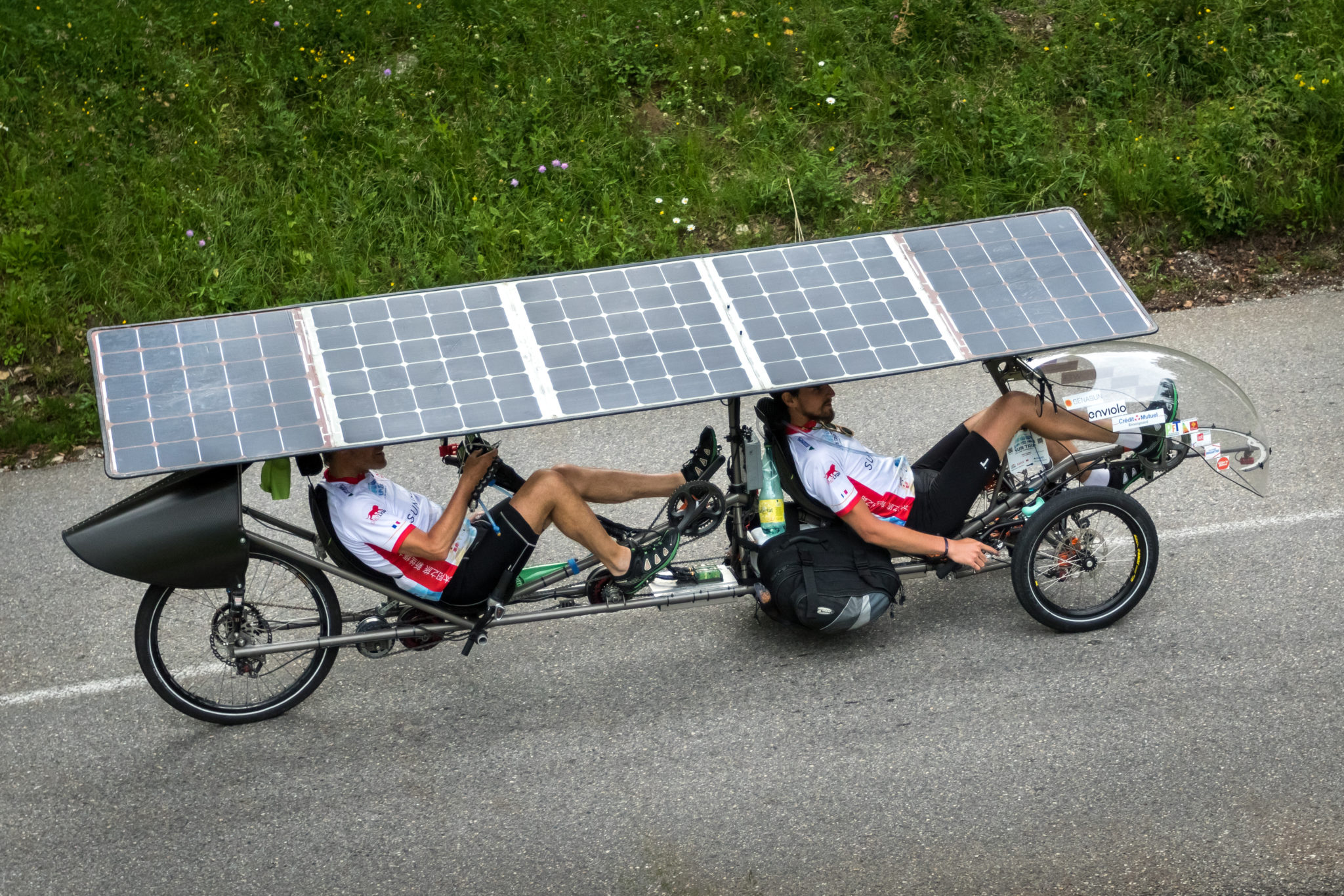 solar panels bike tour