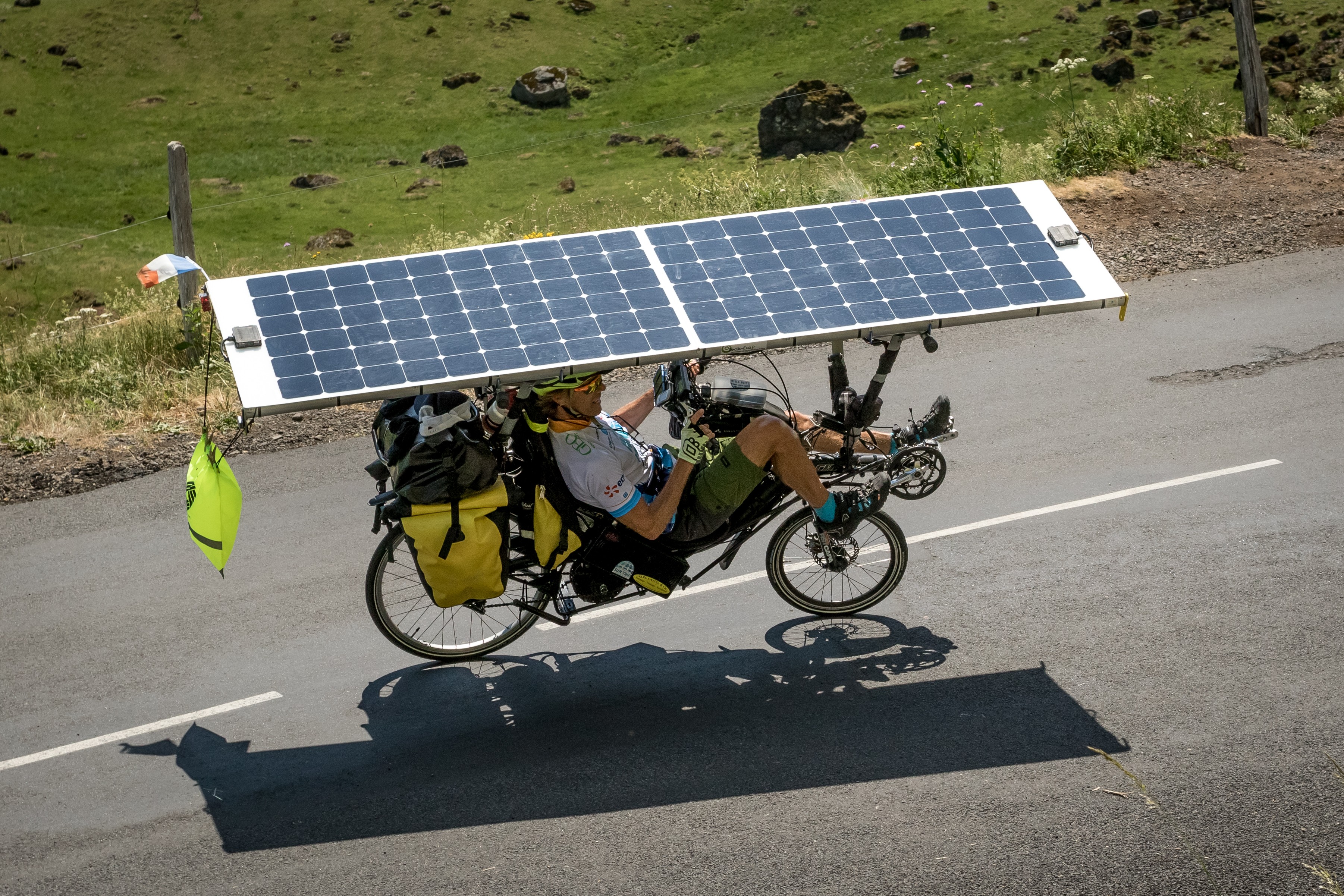 solar panels bike tour