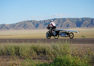 small adjusment of the solar-bike
